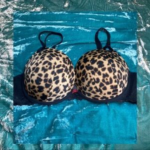 Torrid Leopard Microfiber PUSH-UP Plunge Bra